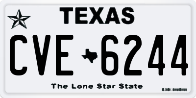 TX license plate CVE6244