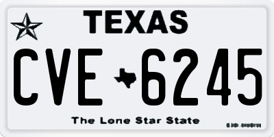 TX license plate CVE6245
