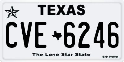 TX license plate CVE6246