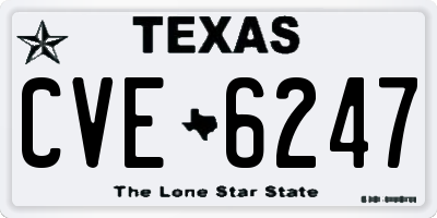 TX license plate CVE6247
