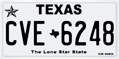 TX license plate CVE6248