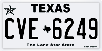 TX license plate CVE6249