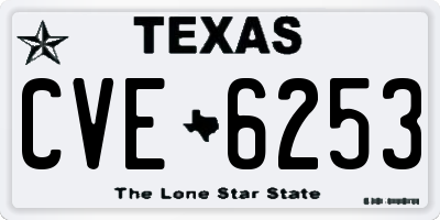 TX license plate CVE6253