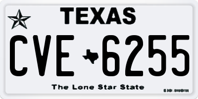 TX license plate CVE6255