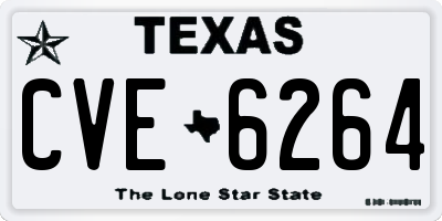 TX license plate CVE6264