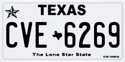 TX license plate CVE6269
