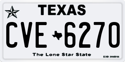 TX license plate CVE6270
