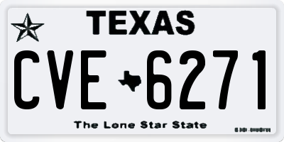 TX license plate CVE6271