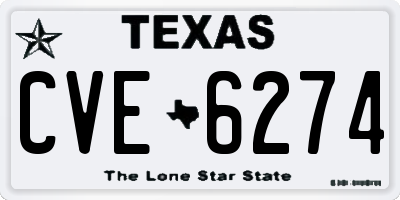 TX license plate CVE6274
