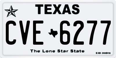 TX license plate CVE6277
