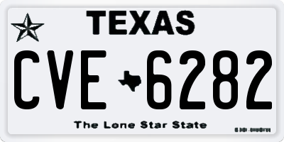 TX license plate CVE6282