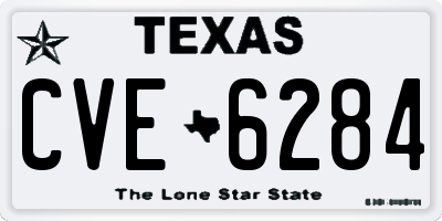 TX license plate CVE6284