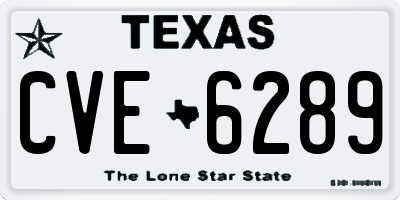 TX license plate CVE6289