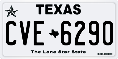 TX license plate CVE6290