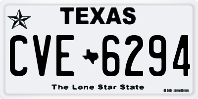 TX license plate CVE6294