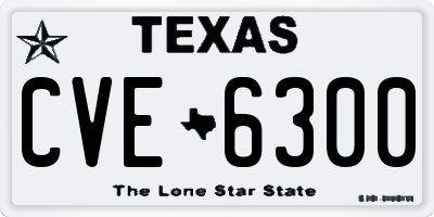 TX license plate CVE6300