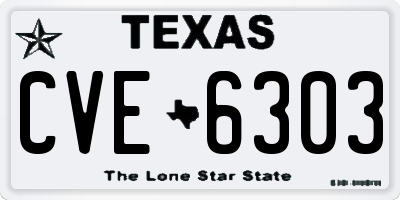 TX license plate CVE6303