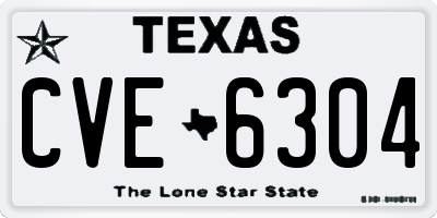 TX license plate CVE6304