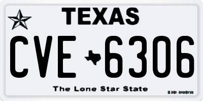 TX license plate CVE6306