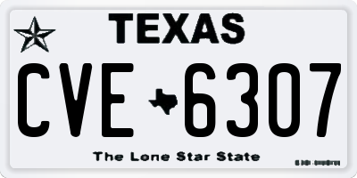 TX license plate CVE6307