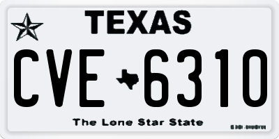 TX license plate CVE6310