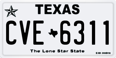 TX license plate CVE6311