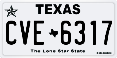 TX license plate CVE6317