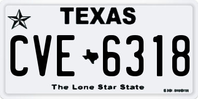 TX license plate CVE6318