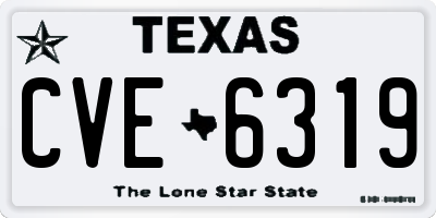 TX license plate CVE6319