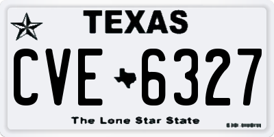 TX license plate CVE6327