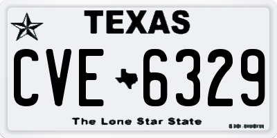 TX license plate CVE6329