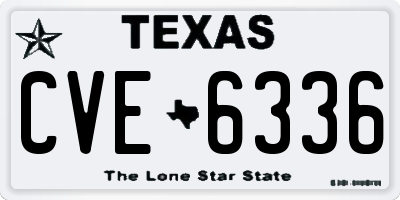 TX license plate CVE6336