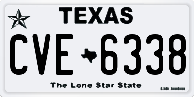 TX license plate CVE6338