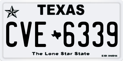 TX license plate CVE6339