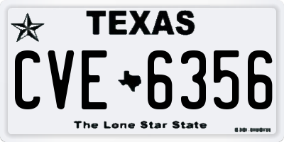 TX license plate CVE6356