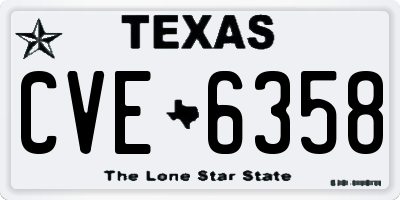 TX license plate CVE6358