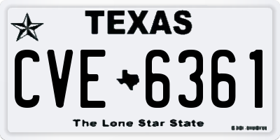 TX license plate CVE6361