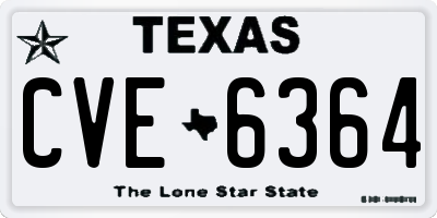 TX license plate CVE6364