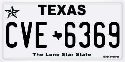 TX license plate CVE6369
