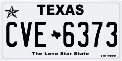 TX license plate CVE6373