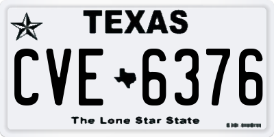TX license plate CVE6376