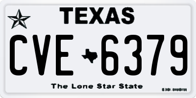 TX license plate CVE6379