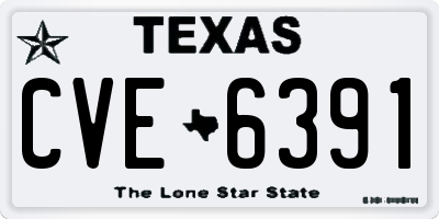 TX license plate CVE6391