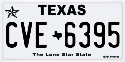 TX license plate CVE6395