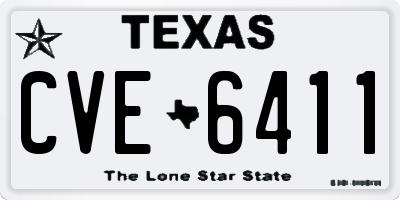 TX license plate CVE6411