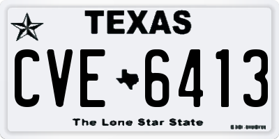 TX license plate CVE6413