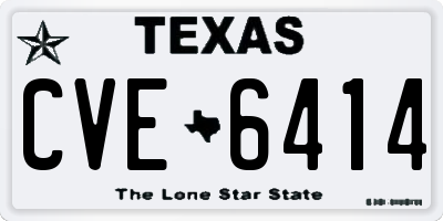 TX license plate CVE6414