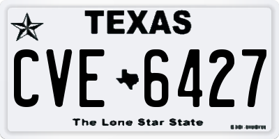 TX license plate CVE6427