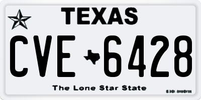 TX license plate CVE6428