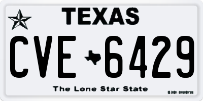 TX license plate CVE6429